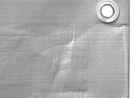 Prelată 260 g/m², gri, 6x12 m, HDPE - 4/5