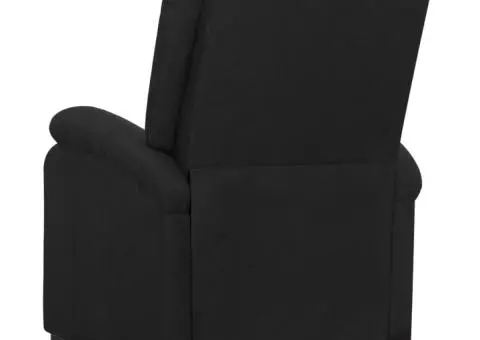 Fotoliu cu ridicare, negru, material textil - 5/5