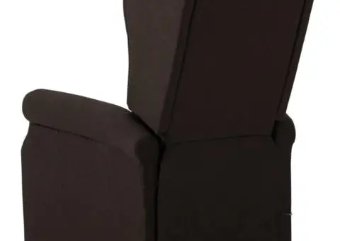 Fotoliu cu ridicare, maro închis, material textil - 5/5