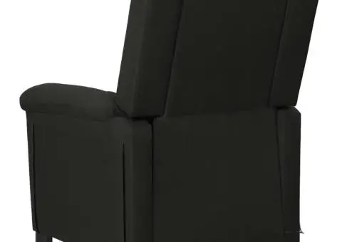 Fotoliu de masaj cu ridicare, negru, material textil - 5/5