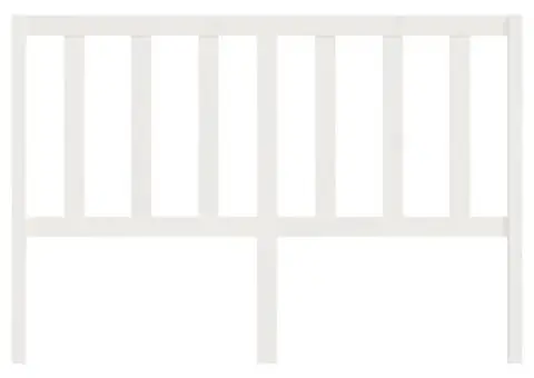 Tăblie de pat, alb, 141x4x100 cm, lemn masiv de pin - 4/5