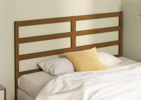 Tăblie de pat, maro miere, 126x4x100 cm, lemn masiv de pin - 3/5