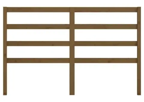 Tăblie de pat, maro miere, 126x4x100 cm, lemn masiv de pin - 4/5