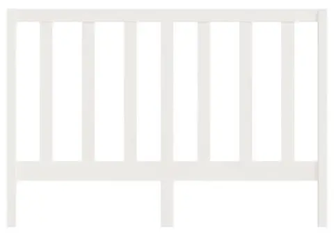 Tăblie de pat, alb, 141x4x100 cm, lemn masiv de pin - 4/5