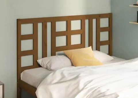 Tăblie de pat, maro miere, 166x4x100 cm, lemn masiv de pin - 1/5