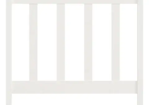 Tăblie de pat, alb, 106x4x100 cm, lemn masiv de pin - 4/5