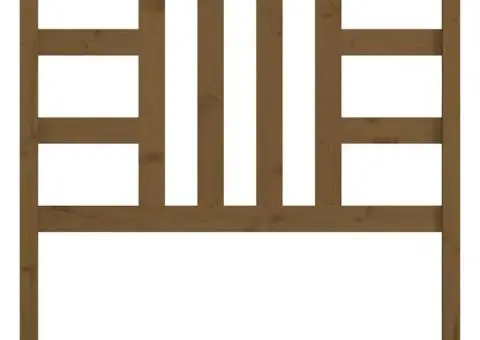 Tăblie de pat, maro miere, 81x4x100 cm, lemn masiv de pin - 4/5