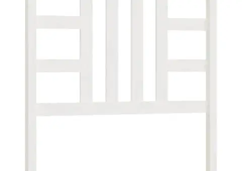 Tăblie de pat, alb, 106x4x100 cm, lemn masiv de pin - 2/5