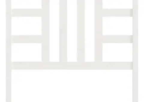 Tăblie de pat, alb, 106x4x100 cm, lemn masiv de pin - 4/5