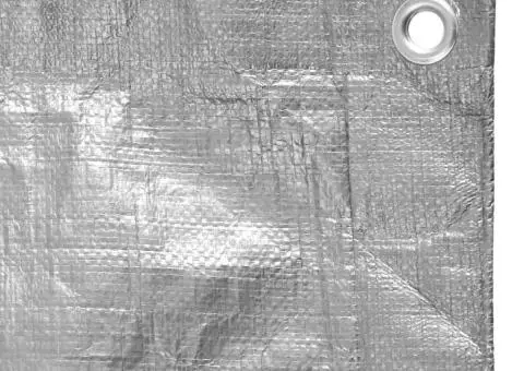 Prelată 180 g/m², gri, 6x12 m, HDPE - 4/5