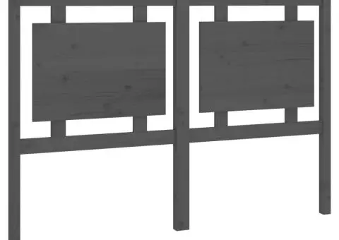 Tăblie de pat, gri, 145,5x4x100 cm, lemn masiv de pin - 2/5