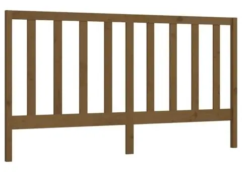 Tăblie de pat, maro miere, 186x4x100 cm, lemn masiv de pin - 2/5