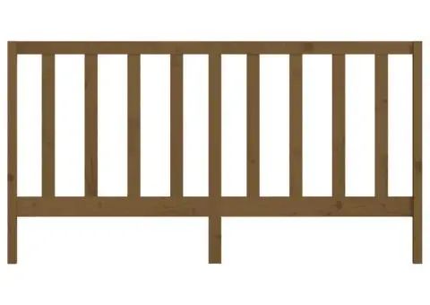 Tăblie de pat, maro miere, 186x4x100 cm, lemn masiv de pin - 4/5