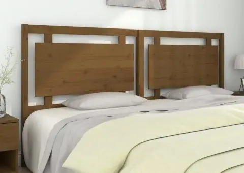 Tăblie de pat, maro miere, 205,5x4x100 cm, lemn masiv de pin - 1/5