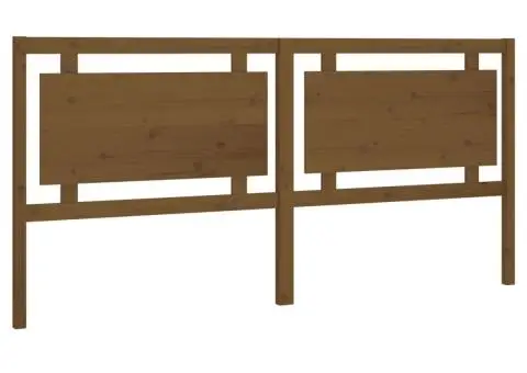 Tăblie de pat, maro miere, 205,5x4x100 cm, lemn masiv de pin - 2/5