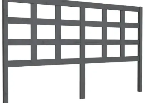 Tăblie de pat, gri, 165,5x4x100 cm, lemn masiv de pin - 2/5