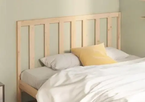 Tăblie de pat, 146x4x100 cm, lemn masiv de pin - 1/5