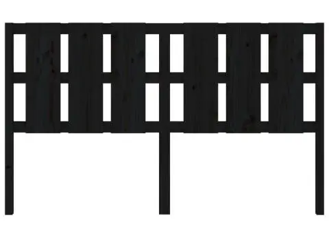 Tăblie de pat, negru, 165,5x4x100 cm, lemn masiv de pin - 4/5