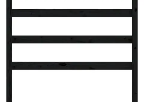 Tăblie de pat, negru, 81x4x100 cm, lemn masiv de pin - 4/5