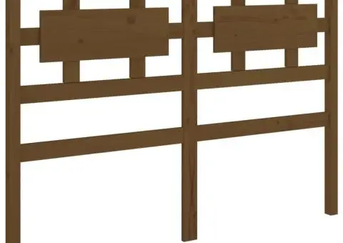 Tăblie de pat, maro miere, 125,5x4x100 cm, lemn masiv de pin - 2/5