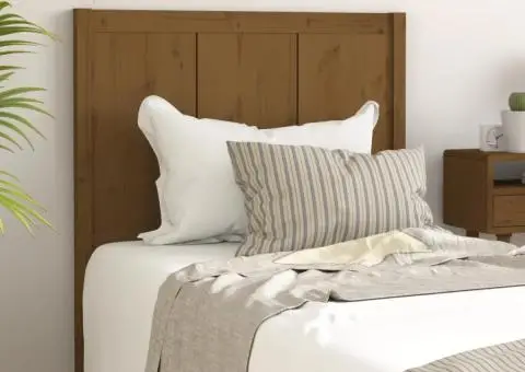 Tăblie de pat, maro miere, 105,5x4x100 cm, lemn masiv de pin - 1/5