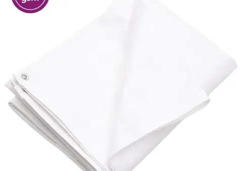 Prelată 260 g/m², alb, 3x5 m, HDPE - 1/5