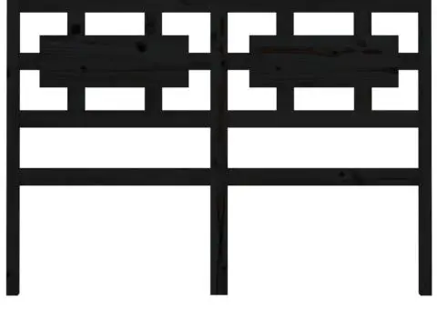 Tăblie de pat, negru, 185,5x4x100 cm, lemn masiv de pin - 4/5