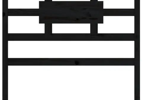 Tăblie de pat, negru, 80,5x4x100 cm, lemn masiv de pin - 4/5