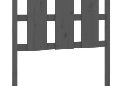 Tăblie de pat, gri, 105,5x4x100 cm, lemn masiv de pin - 2/5