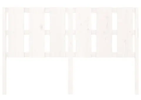 Tăblie de pat, alb, 155,5x4x100 cm, lemn masiv de pin - 4/5