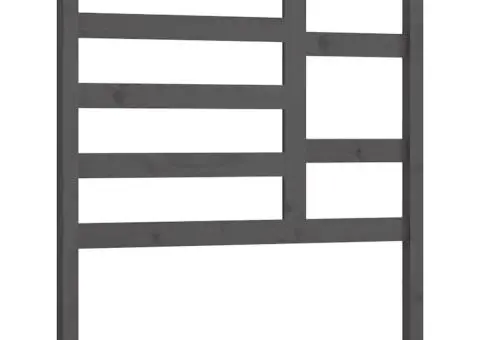 Tăblie de pat, gri, 81x4x104 cm, lemn masiv de pin - 2/5