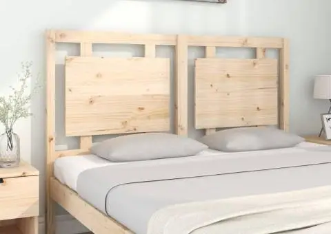 Tăblie de pat, 145,5x4x100 cm, lemn masiv de pin - 3/5