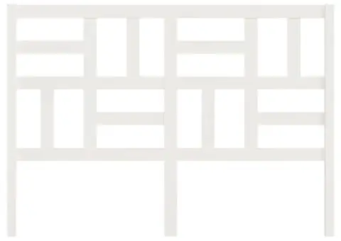 Tăblie de pat, alb, 126x4x104 cm, lemn masiv de pin - 4/5