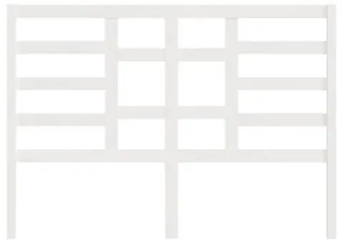 Tăblie de pat, alb, 146x4x104 cm, lemn masiv de pin - 4/5