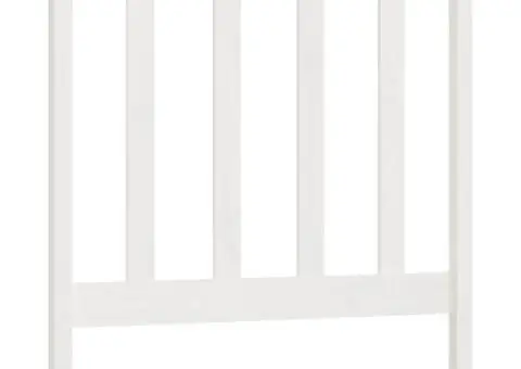 Tăblie de pat, alb, 96x4x100 cm, lemn masiv de pin - 2/5