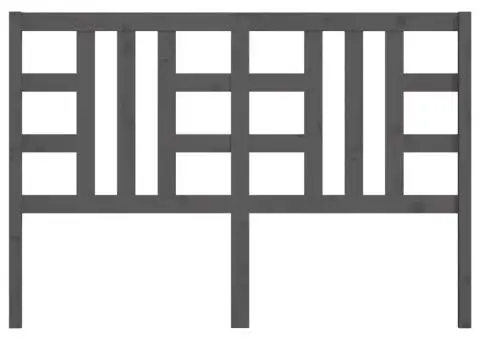 Tăblie de pat, gri, 126x4x100 cm, lemn masiv de pin - 4/5