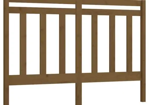 Tăblie de pat, maro miere, 126x4x100 cm, lemn masiv de pin - 2/5