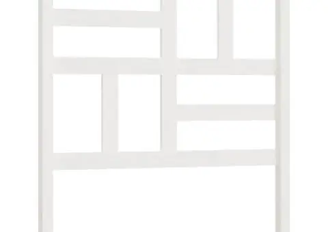 Tăblie de pat, alb, 106x4x104 cm, lemn masiv de pin - 2/5