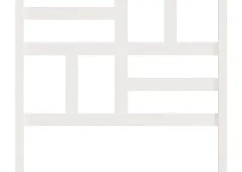 Tăblie de pat, alb, 106x4x104 cm, lemn masiv de pin - 4/5