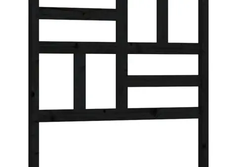 Tăblie de pat, negru, 96x4x104 cm, lemn masiv de pin - 2/5