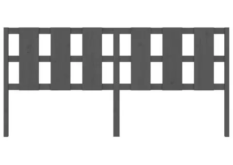 Tăblie de pat, gri, 205,5x4x100 cm, lemn masiv de pin - 4/5