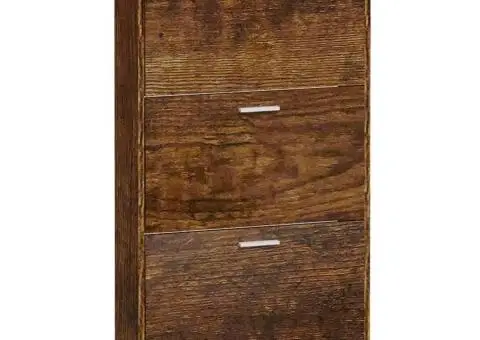 Pantofar, stejar fumuriu, 59x17x108 cm, lemn compozit - 5/5