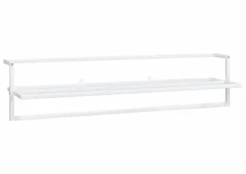 Suport pentru prosoape, alb, 95x25x22 cm, fier - 2/5
