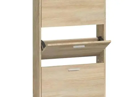 Pantofar, stejar, 59x17x108 cm, lemn prelucrat - 2/5