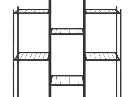 Suport pentru flori, 83x25x100 cm, negru, fier - 3/5