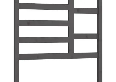 Tăblie de pat, gri, 96x4x104 cm, lemn masiv de pin - 2/5