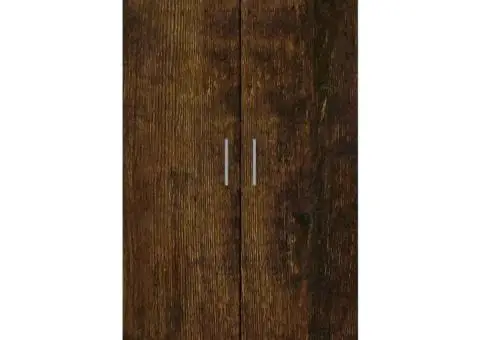 Pantofar, stejar fumuriu, 55x35x108 cm, lemn prelucrat - 5/5