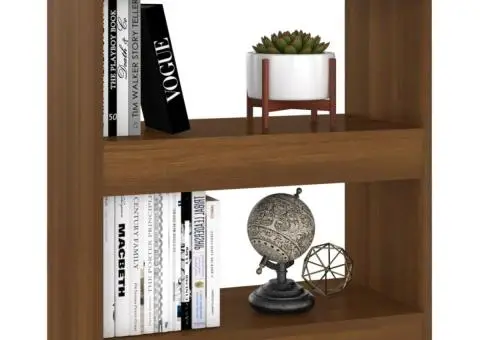 Bibliotecă/Separator cameră, stejar maro, 60x30x72 cm - 4/5