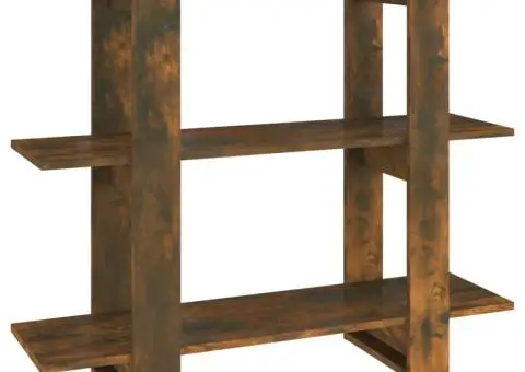 Bibliotecă/Separator cameră, stejar fumuriu, 100x30x87 cm - 2/5