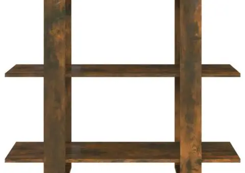 Bibliotecă/Separator cameră, stejar fumuriu, 100x30x87 cm - 3/5